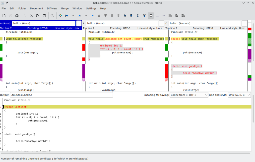 Use Cases of KDiff3